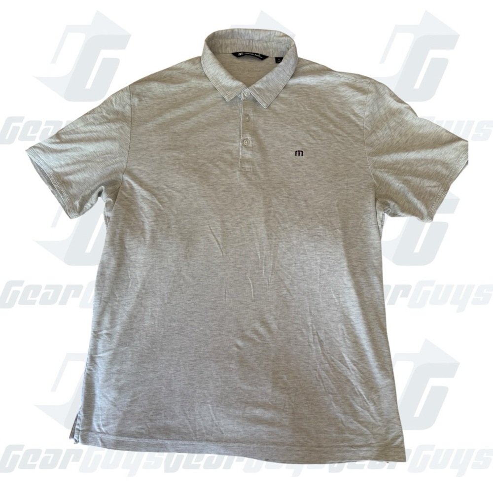 Travis Mathew Heather Gray Polo Shirt